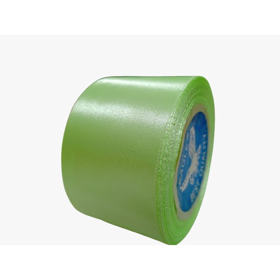 

Pita Satin Hijau Muda Ukuran 2 inch / 5cm Per Roll