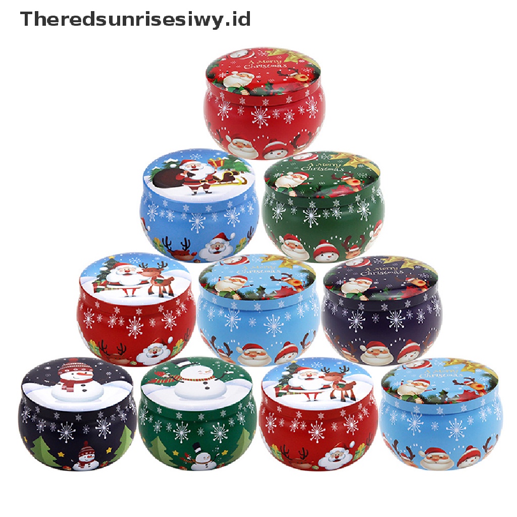 # Alat Rumah Tangga # Toples Permen Mini Bentuk Bulat Bahan Timah Untuk Natal