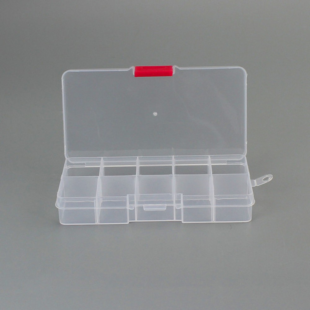 QUINTON Fish Accessory Box Fishing Box Fishing Lure Storage Box Fishing Tackle Box Detachable Fishing Tools Transparent Hook Lure Box Plastic Storage Case 10 Compartments