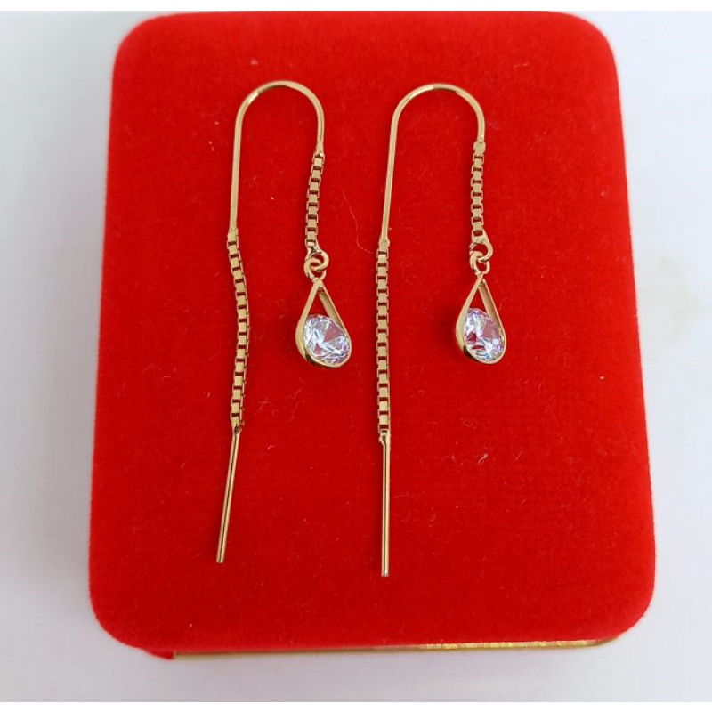 ANTING GIWANG PERAK 925 ASLI LAPIS EMAS/ANTING TUSUK SULAM OVAL MP 1/ANTING ASLI SILVER/ PERHIASAN ANTING FASHION WANITA