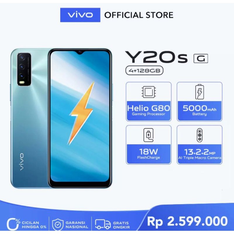 VIVO Y20s [G] RAM 4/128 & Y20 2021 RAM 4/64 GARANSI RESMI