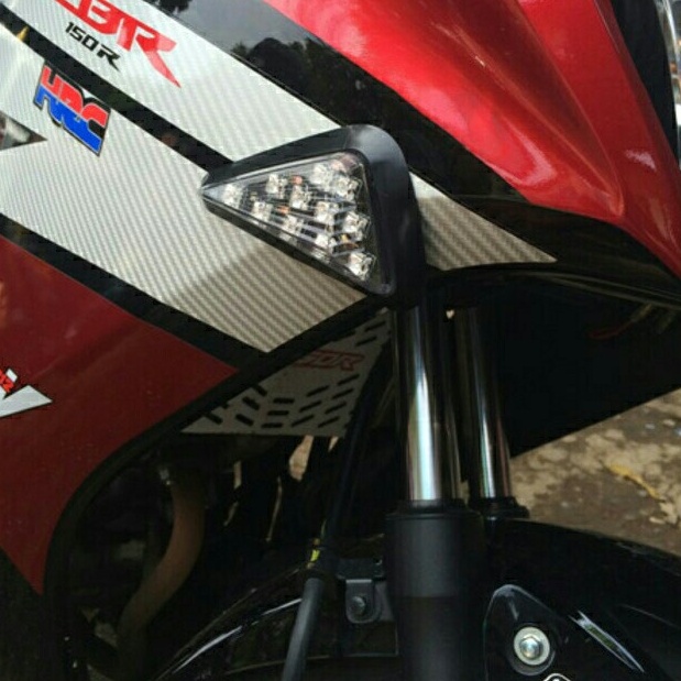 Lampu Sen Sein Tempel Model Segitiga GSX R 150 Ninja 250 FI Ninja RR R15 R25 CBR150R UNIVERSAL