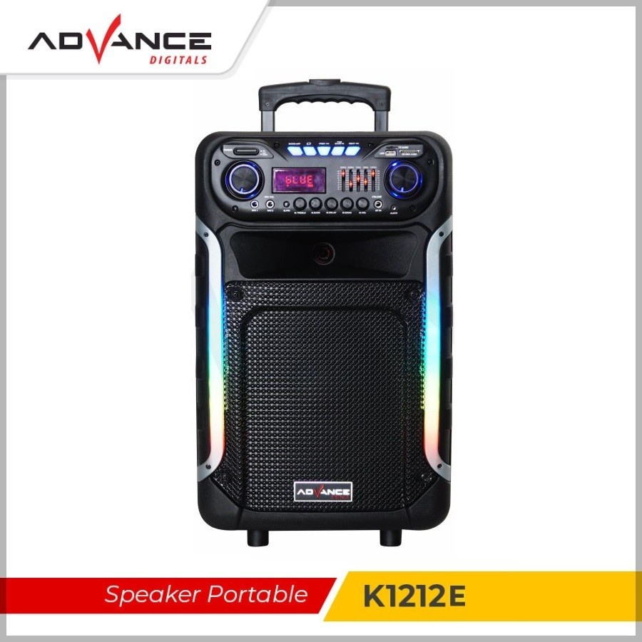 Speaker Bluetooth Portable Advance K1212E 12inch + 2 Mic Wireless