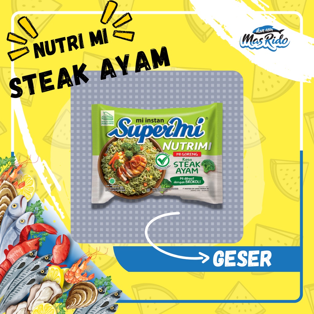 

Nutrimi Mie Instan Non Msg Rasa Brokoli & Steak Ayam Mi Goreng Murah