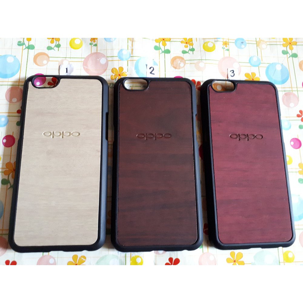 Hard Case Motif Wood Kayu For OPPO A57