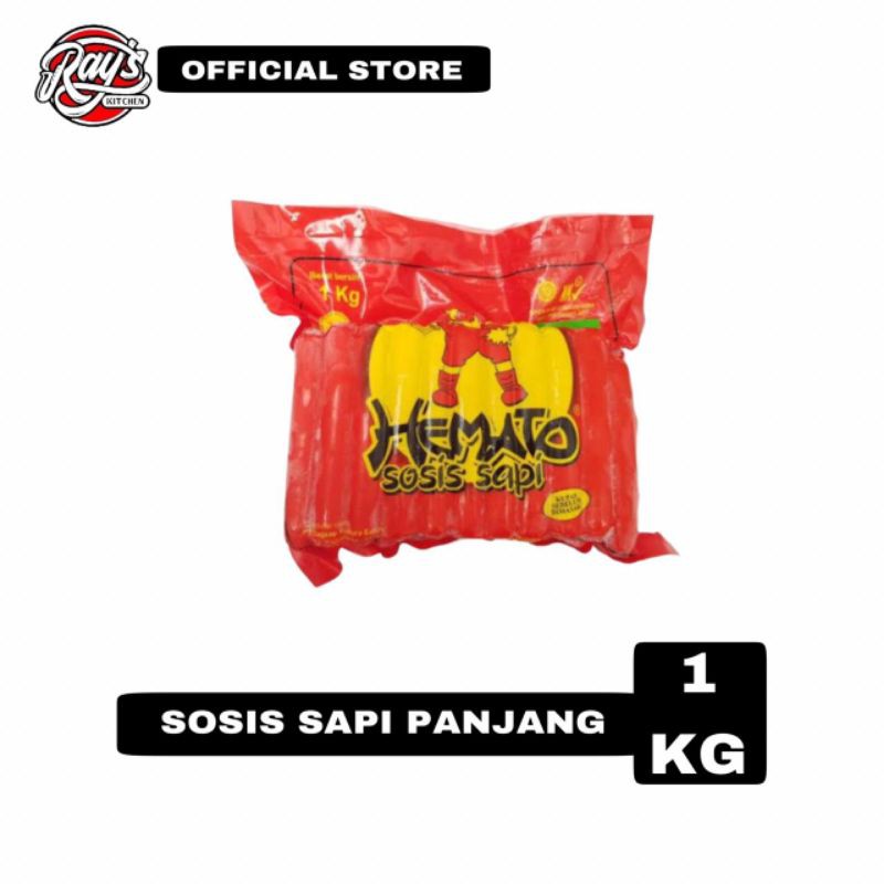 

Hemato Sosis Sapi Isi 40pcs berat 1kg - Beef Sosis Hemato