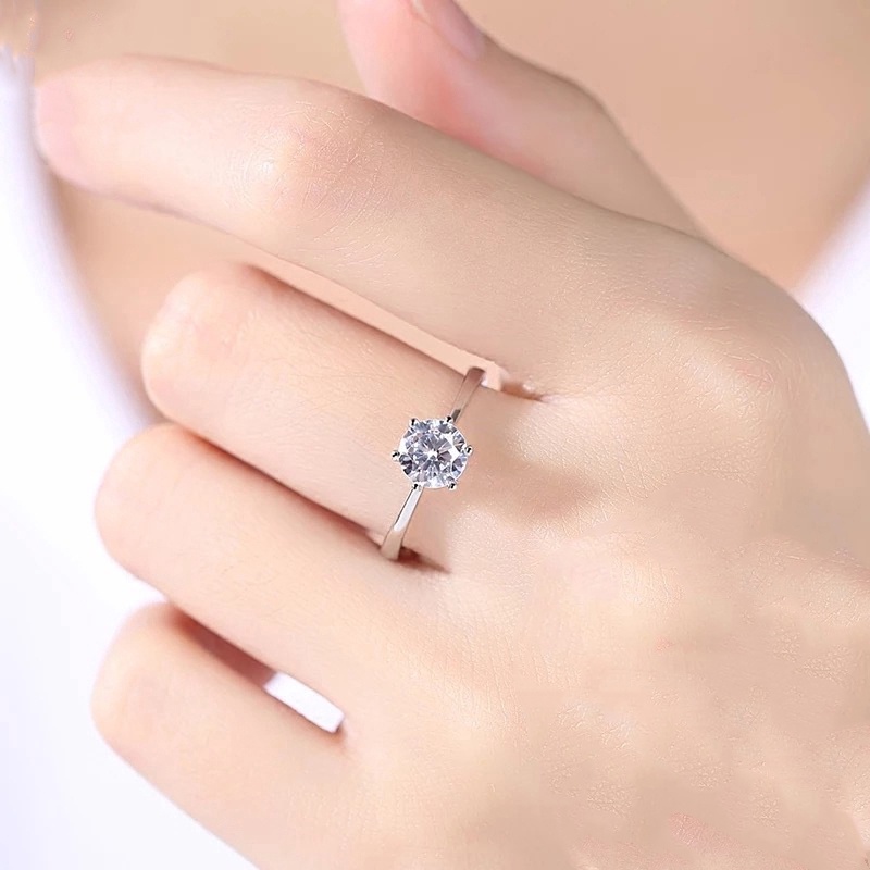 Cincin Model Terbuka Adjustable Bahan Zircon Untuk Wanita