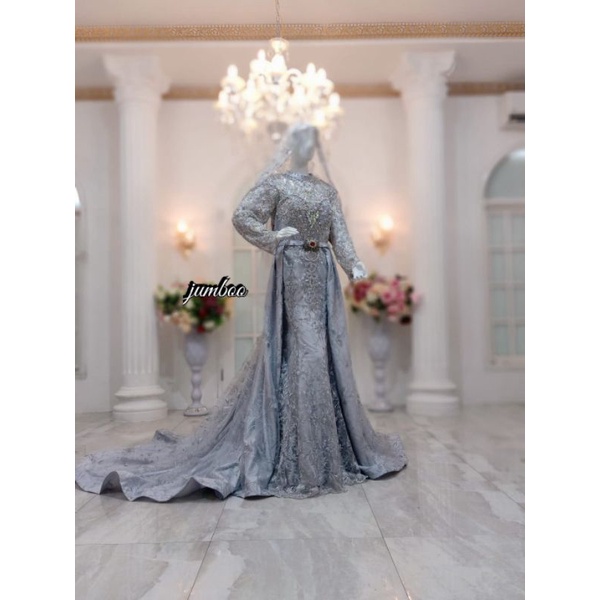 JUMBO SLIM DRES JUMBO/GAUN PENGANTIN  JUMBO SLIM  BEREREKOR XXL//GAUN UKURAN BESAR//GAUN WEDDING