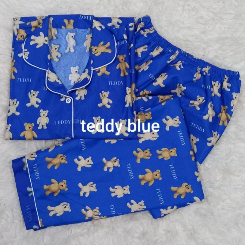 PROMO PIYAMA DEWASA TERLARIS#PIYAMA CP DEWASA TERLARIS#PIYAMA CP TERMURAH-CP TEDDY BLUE