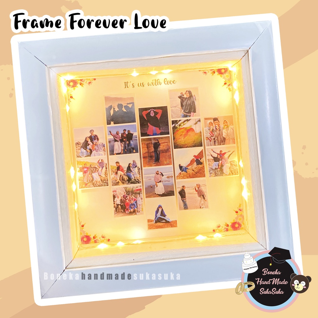 Kado Viral Frame Kolase foto Light Lampu LED Tumblr / Kado Unik Pacar Moment Ultah Anniv Birthday