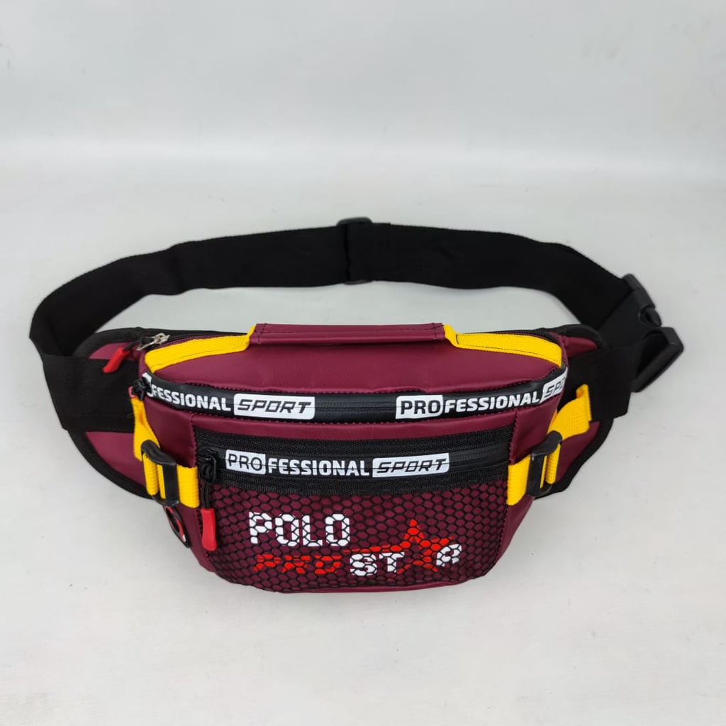 Tas Pria Tas Pinggang Original  Polo Prostar Waistbag Waterproof Tas Selempang Bahu