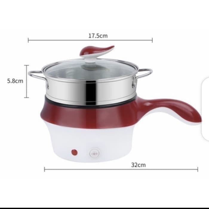 Mini Electric Rice Cooker With Handle Cooking Pot Praktis 1,5 L