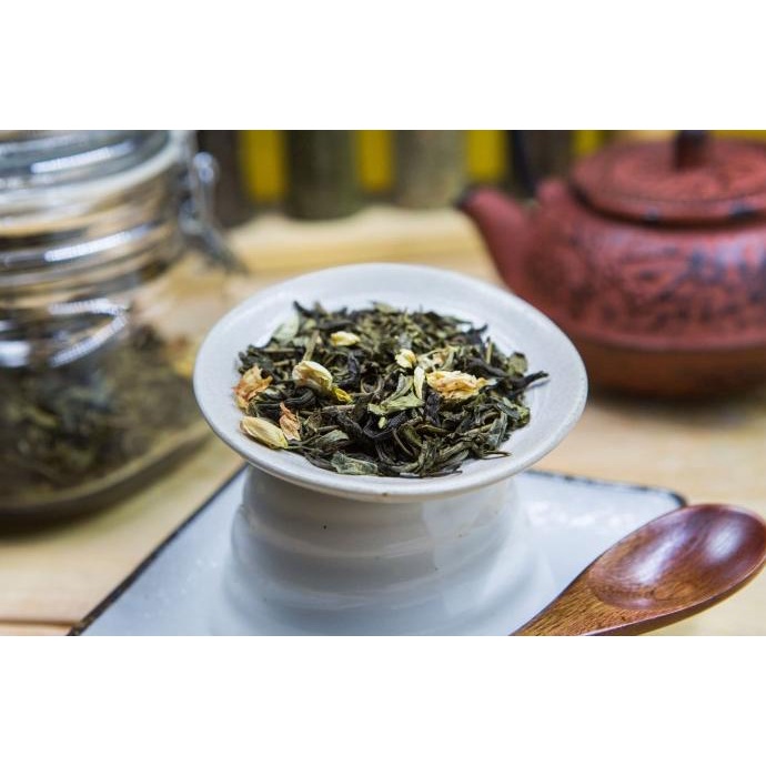 

[ COD ] Chinese Jasmine Tea utk Restoran | Teh Hijau + Melati Import 100 gr TERUJI Kode 62