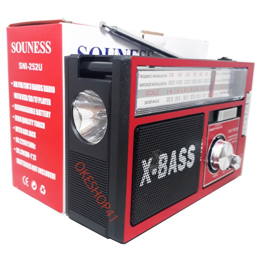 Radio Souness SNI-252 FM-AM-SW Portable USB MP3 Radio Jadul