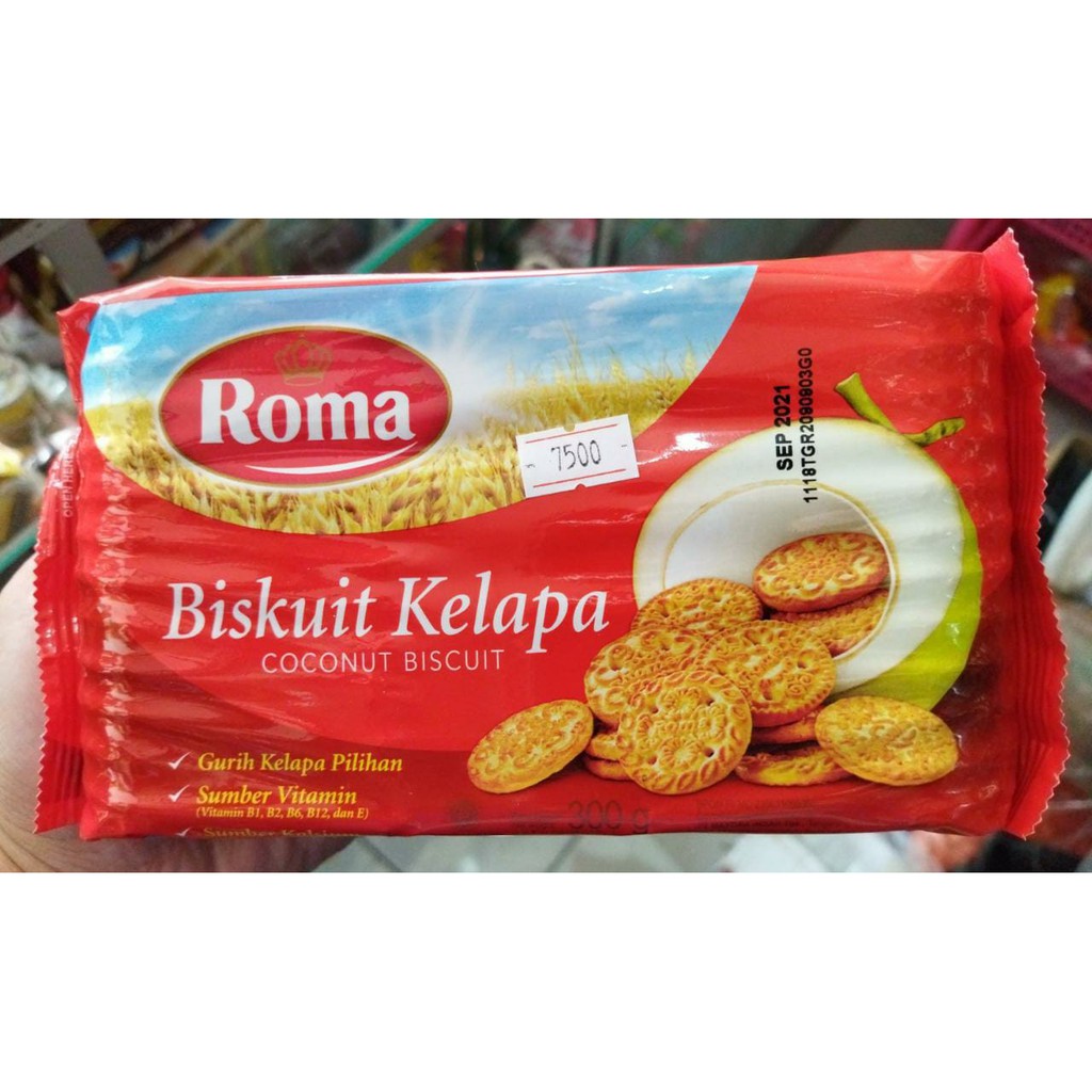 Jual Roma Biskuit Kelapa 300 Gr Shopee Indonesia