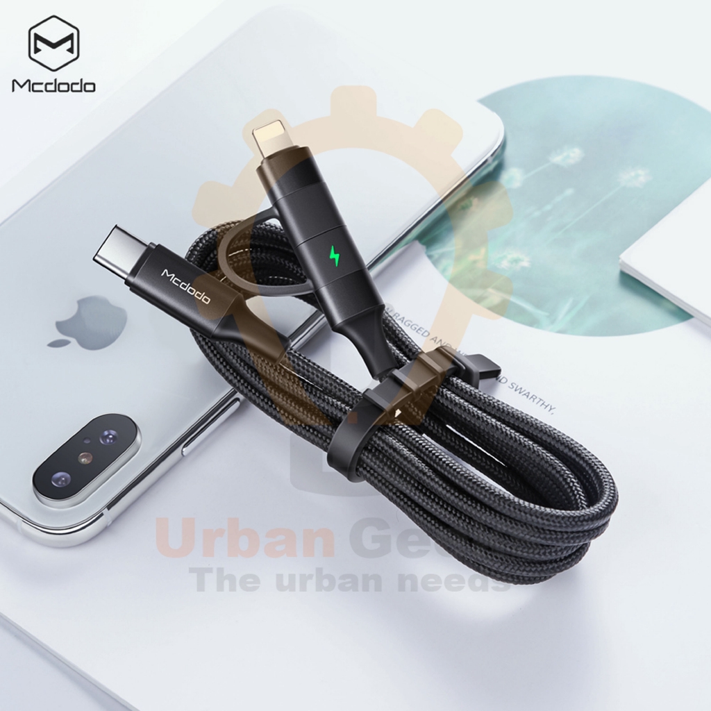 Kabel Data type C to type C + Lightning QC 4.0 2 in 1 60W 1,2m Mcdodo