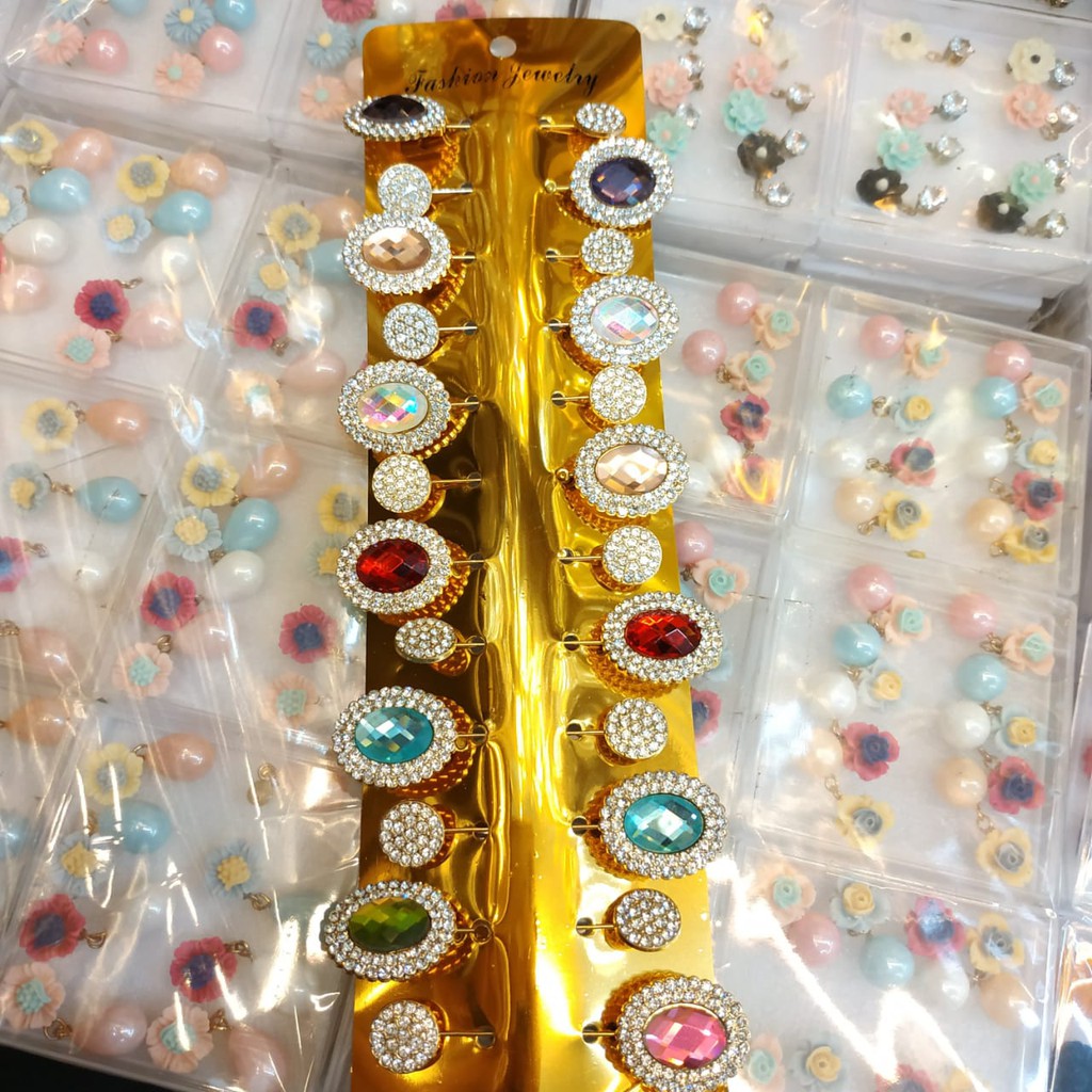 Tuspin Hijab Cantik Mewah permata Warna Tokopelanginicer