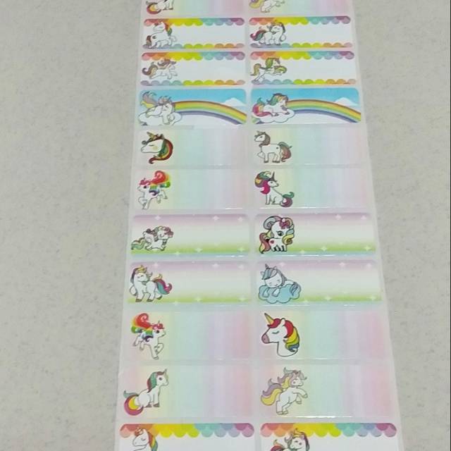 

Label Nama Unicorn Ukuran L