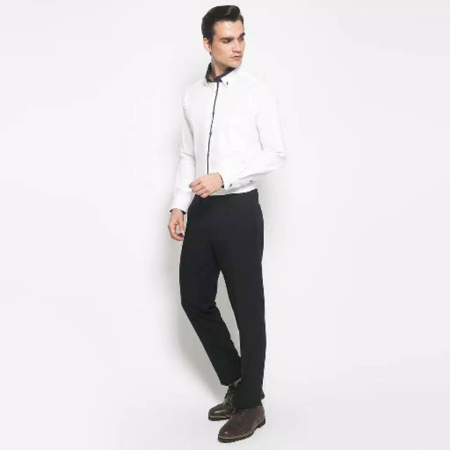 Kemeja putih kombinasi ALISAN Lengan panjang