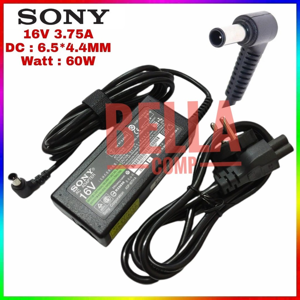 16V 3.75A 60W Adaptor Laptop Charger sony VAIO PCGA-AC5E VGP-AC16V7 VGP-AC16V8 PCGA-AC PCG-C1 Picturebook Series PCG-V505EC Series VGN-Z1 Series