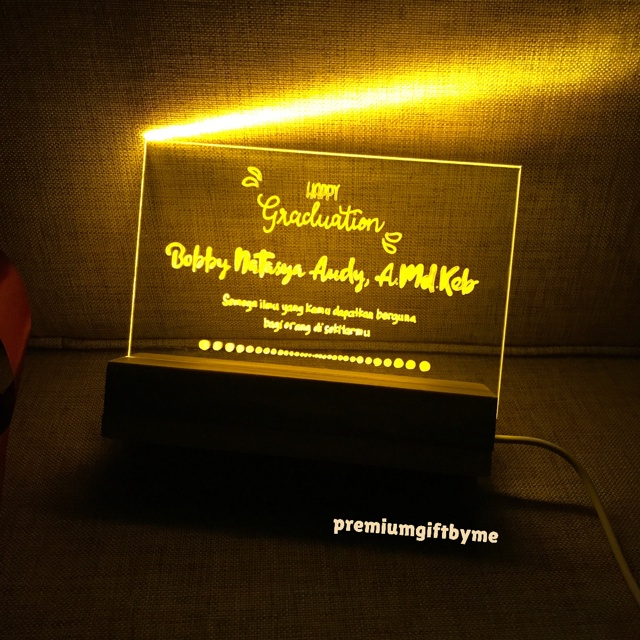 [CUSTOM] LETTERING ACRYLIC - Akrilik LED Kado Ultah Hadiah Pernikahan Gift Paket Wisuda Ulang Tahun Tunangan Kelahiran Hampers Premium Murah Unik Estetik Aesthetic Sahabat Pacar Istri Bayi Anak Box Lampu