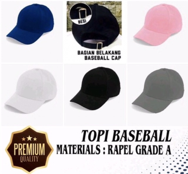 Topi Baseball - Hitam