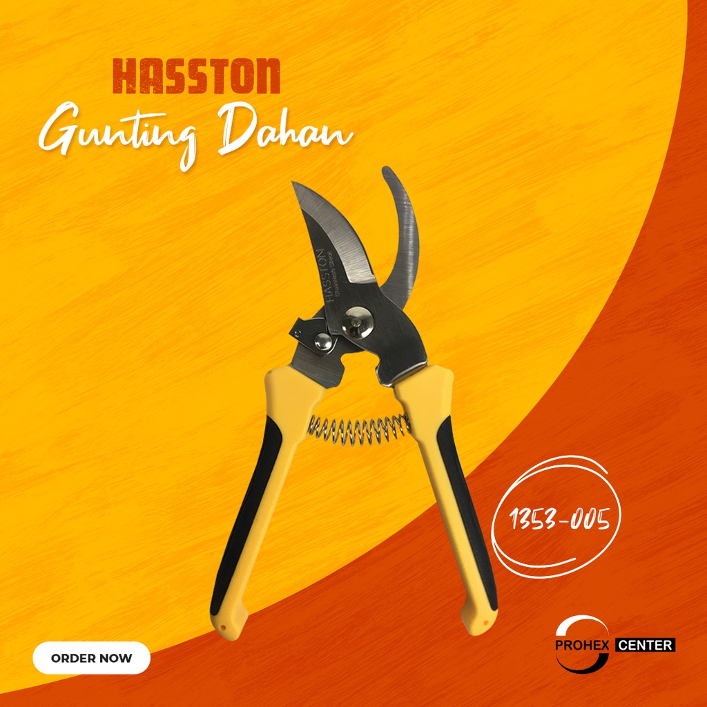 Gunting Dahan Hasston Prohex 1353-005 Ranting Bunga Tanaman Pohon Stainless Steel Bonsai Teflon