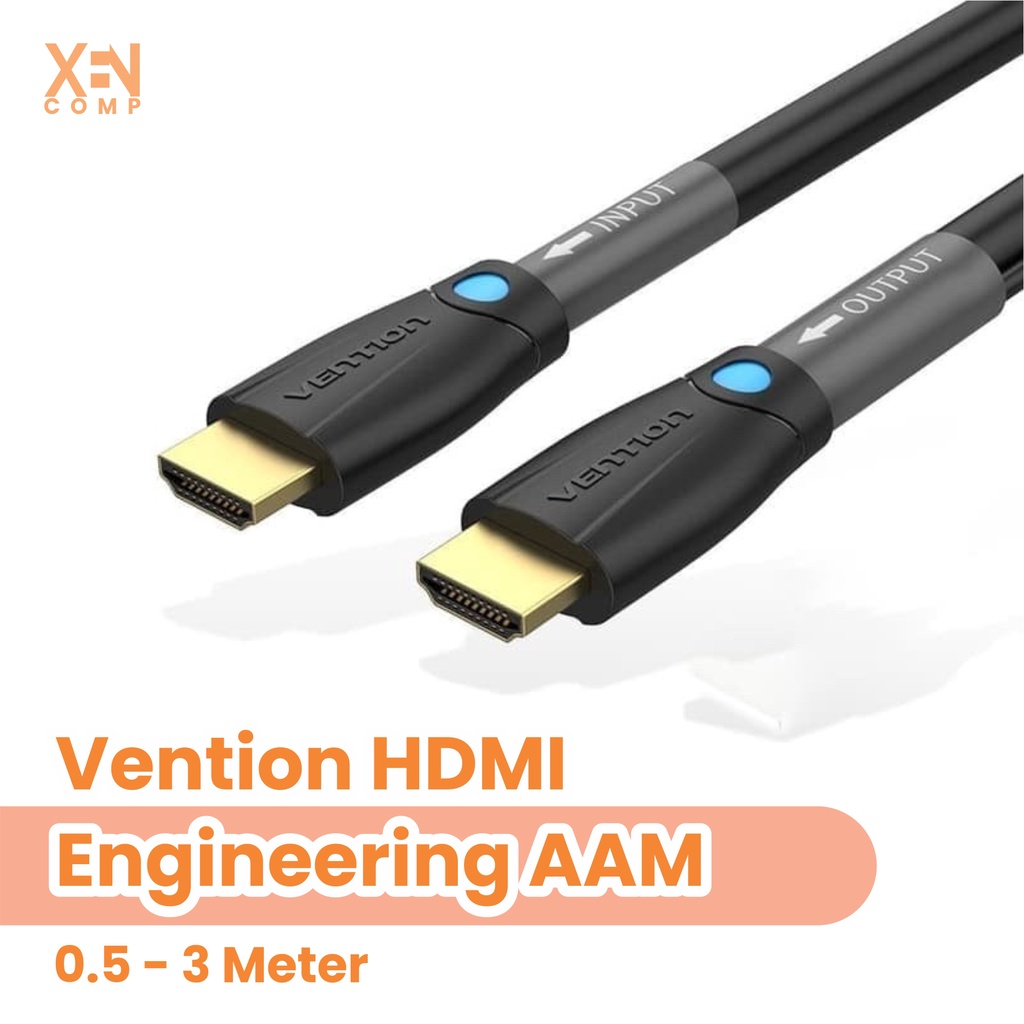 Vention Kabel HDMI Structure Cabling Stable HDMI to HDMI Laptop ke Proyektor AAM 0.5m / 1m / 1.5m / 2m / 3m