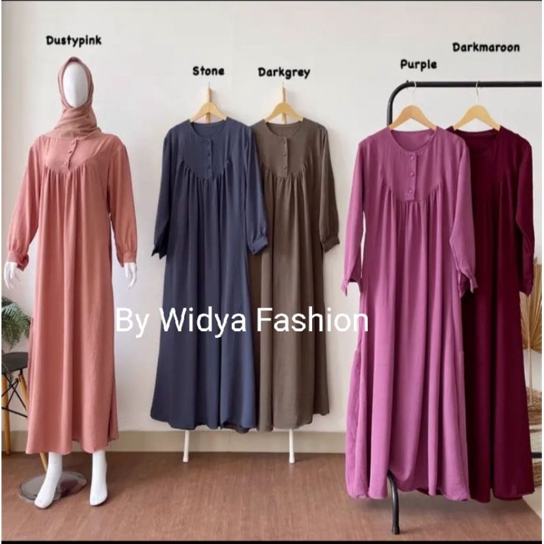 Gamis Windy Dress Crinkle Airflow Premium / Gamis Wanita Muslim Crinkle Premium Terbaru / Baju Wanita Muslim Kondangan Pesta Lebaran