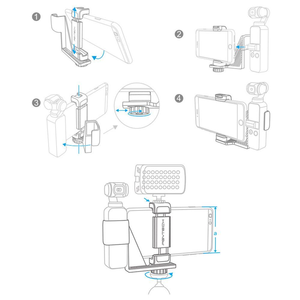 Top Untuk DJI OSMO Pocket2Per1 Anti-Geser Aksesoris Pelepas Cepat Phone Holder Fixing Bracket