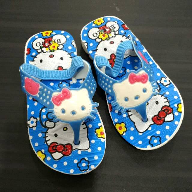 SANDAL CIT ANAK BALITA SENDAL JEPIT CIT HELLO KITTY ANAK CEWEK PEREMPUAN BALITA UMUR 10-15 BULAN 558 HK