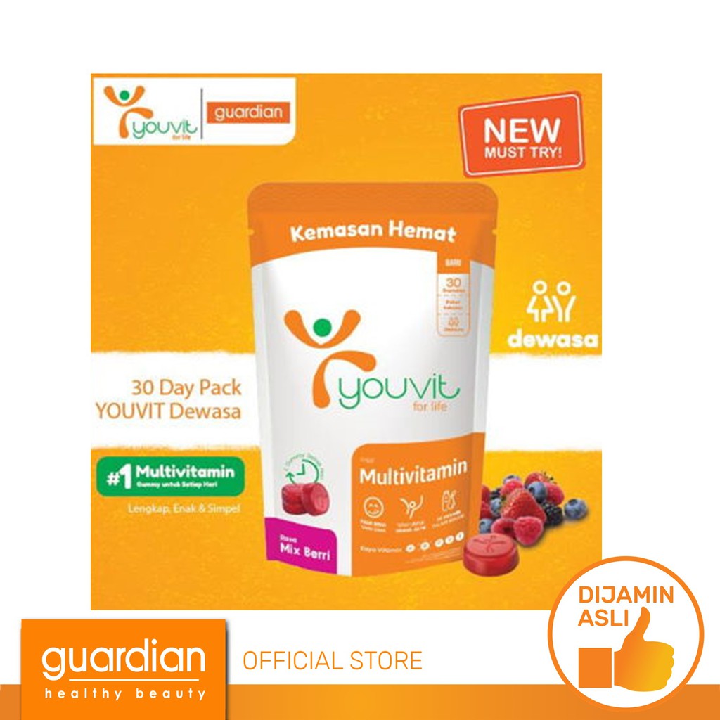 PROMO!!! Multivitamin ouvit dewasa pouch isi 30 gummies