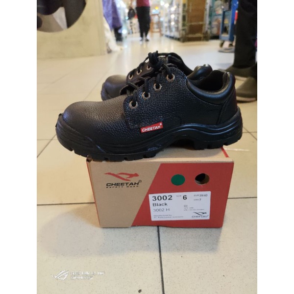 SEPATU SAFETY CHEETAH 3001H / Sepatu Kerja Proyek Sefti Pria Kulit Asli