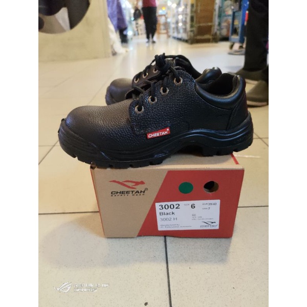 Sepatu Kerja Cheetah 3002H Pria Safety Keren Ujung Besi Original