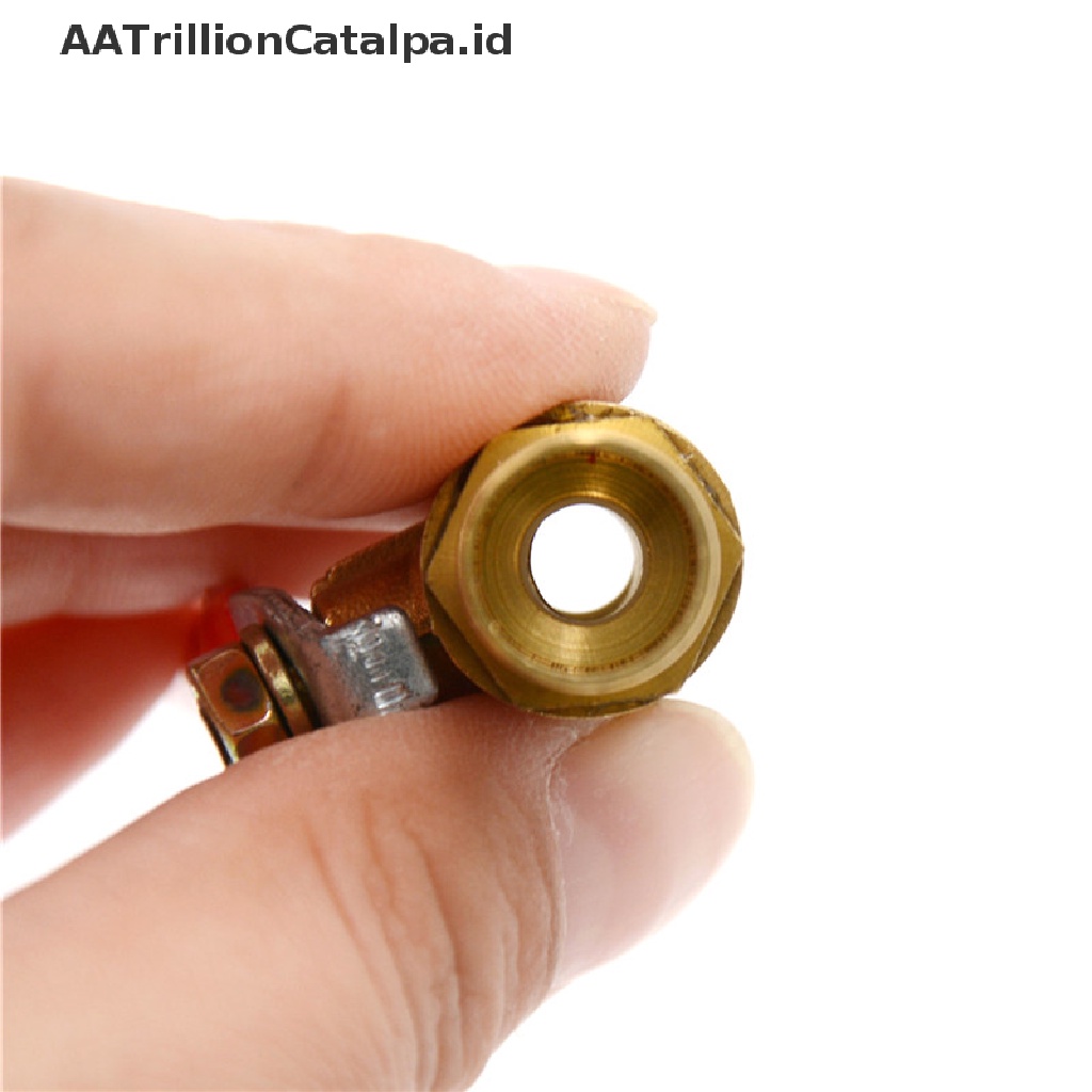 (AATrillionCatalpa) Katup Bola Kuningan 12mm Untuk Selang Air / Udara / Gas / Bensin