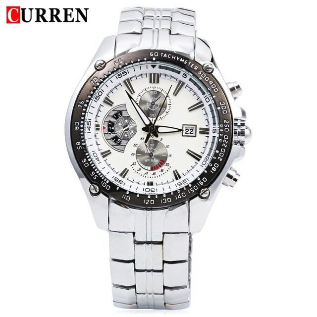 CURREN 8083 Jam Tangan Pria Analog Stainless Steel Chronograph Tidak Aktif WATCHKITE WKOS