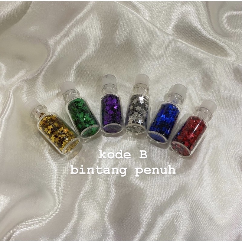 Serbuk glitter/bubuk glitter/glitter bubuk/payet bintang/payet glitter sequin resin kerajinan tangan