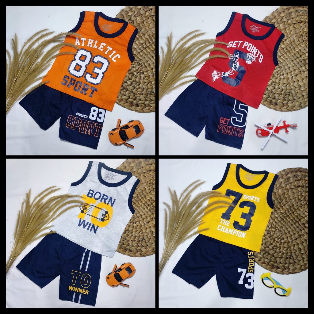 Baju setelan anak laki-laki / pakaian anak laki-laki / baju anak murah / set kelfi anak laki-laki SI