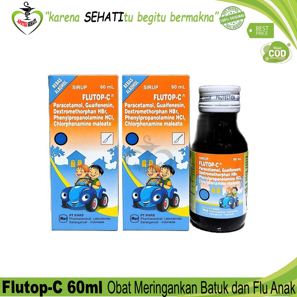 Flutop C obat Flu Batuk Pilek demam anak dewasa