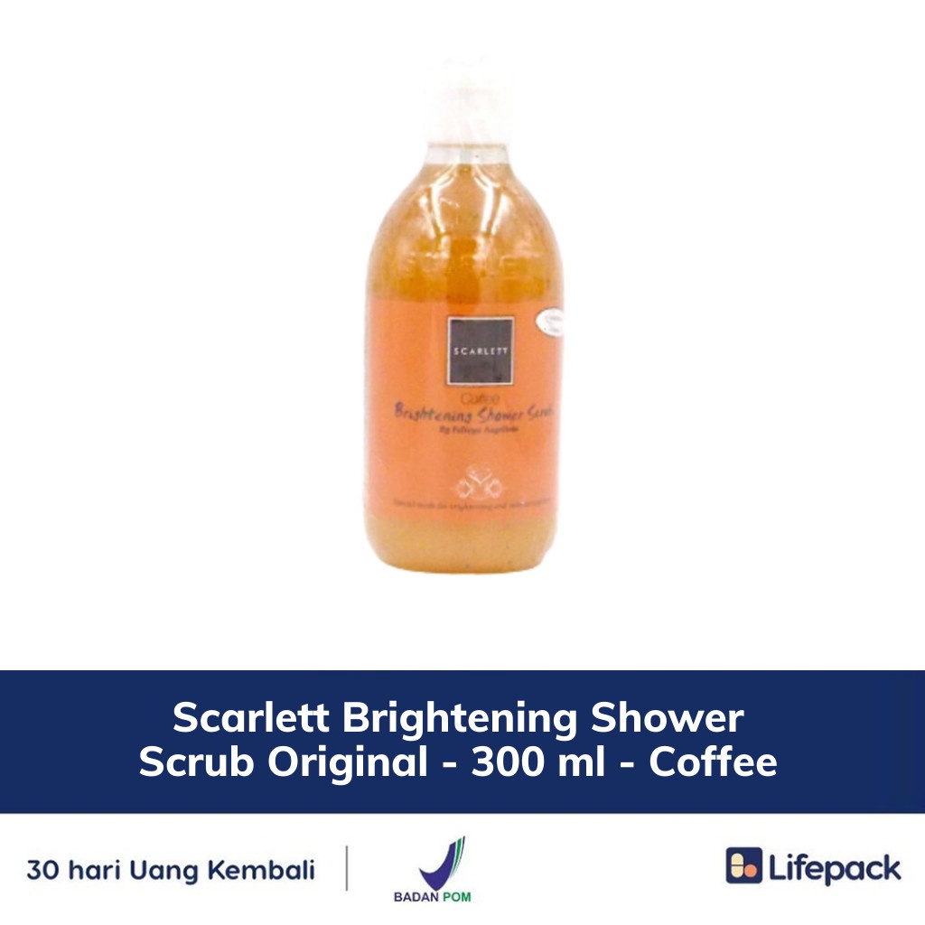 Scarlett Brightening Shower Scrub Original - 300 ml - Pomegrante - LIFEPACK-Coffee