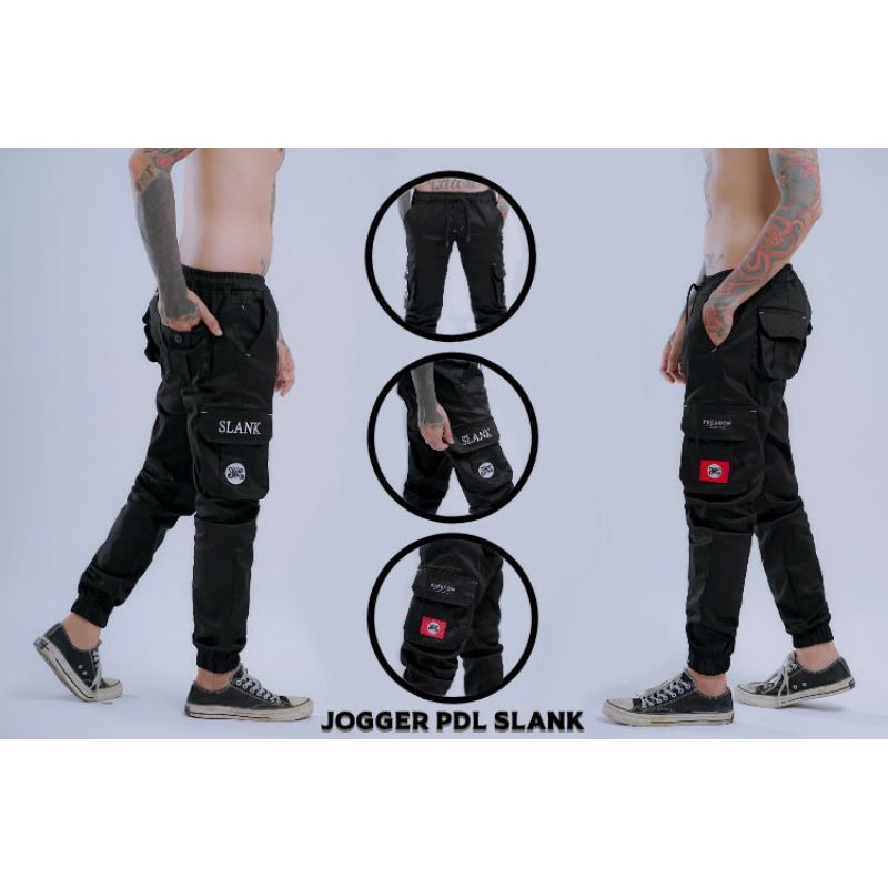 CELANA JOGGER PDL SLANK PANJANG HITAM | JOGGER ORIGINAL POTLOT 2020