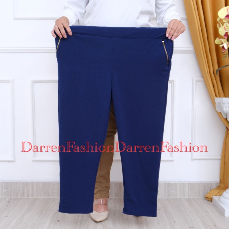 Luna Pants Zipper Jumbo XXL fit XXXL . Celana Panjang Katun Zipper Jumbo . Celana Panjang Jumbo