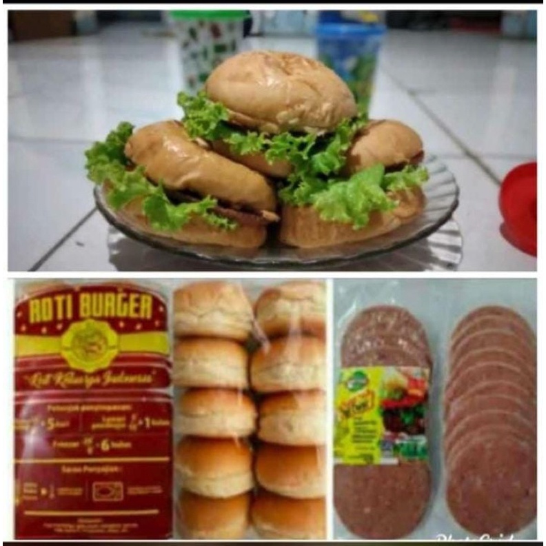 

Paket roti burger isi 10