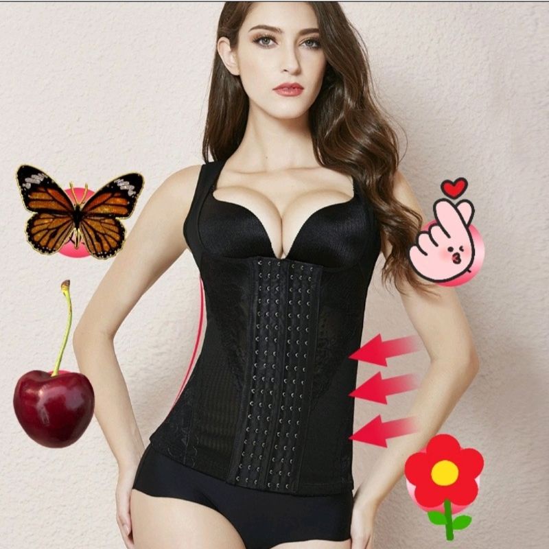 { F. B. M }  KORSET PENGECIL PERUT. DALAMAN JUMBO. PELANSING KANCING  ENAM. KORSET IMPORT TERLARIS