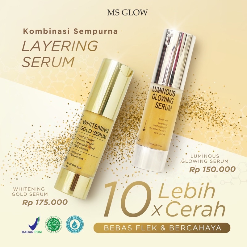 Ms Glow Serum Gold Memudarkan Flek Hitam