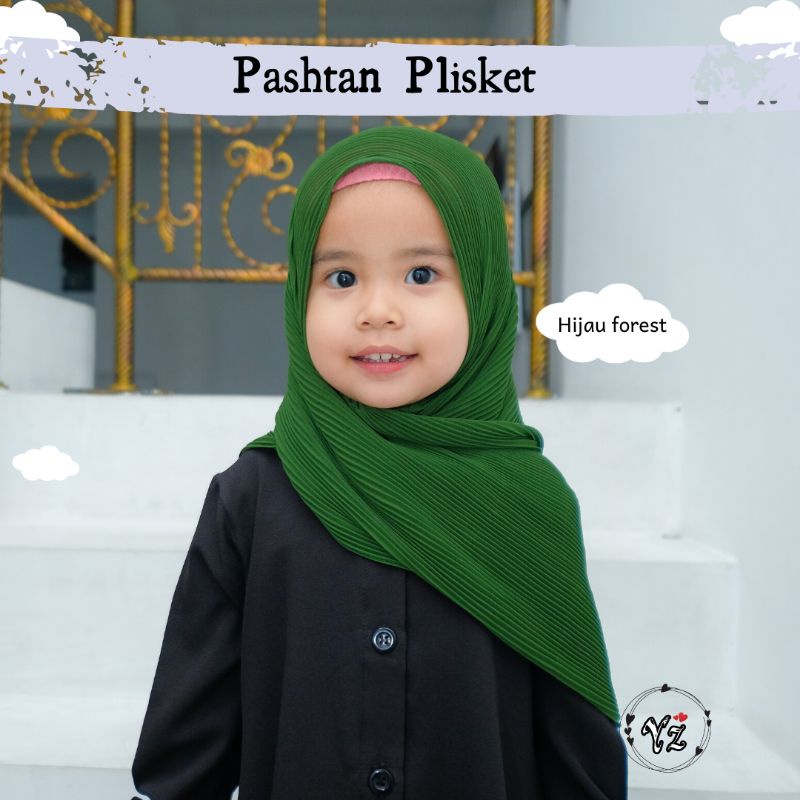 pashmina PLISKET INSTAN anak size S 0-3tahun