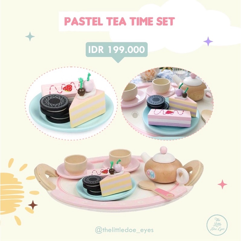 Wooden Pastel Kitchen Set