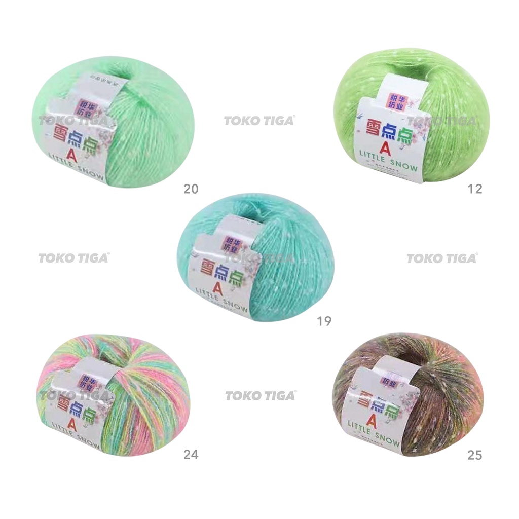 Benang Rajut Bulu Syal Bintik / Mohair Spotty Yarns (MYS1)