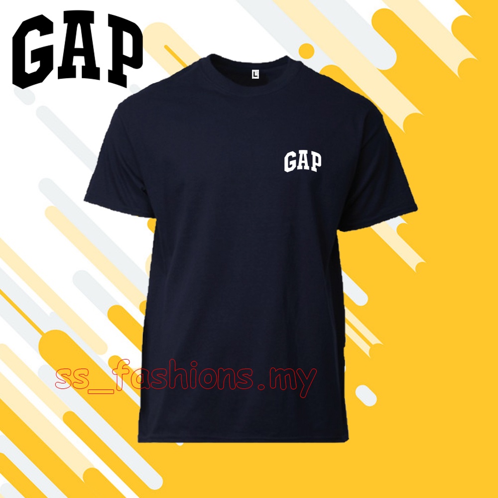 ⭐️⭐️⭐️⭐️⭐️BAJU KL Ready StockUNISEX T-SHIRT 100% COTTON SOFT ROUND NECK MEN & WOMEN GAP LOGO CAD Cut