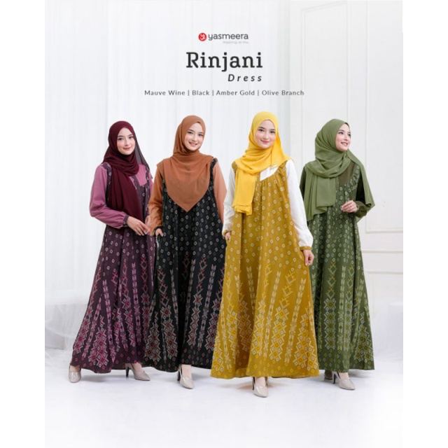 RINJANI DRESS YASMEERA GAMIS MOTIF ETNIK BATIK SYARI